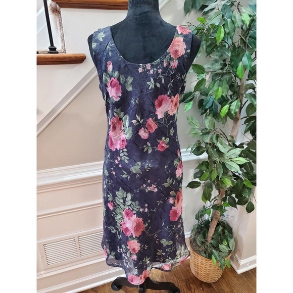 Jessica Howard Women Floral Polyester Round Neck Sleeveless Knee Length Dress 10 - Picture 3 of 12